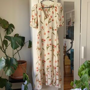 Reformation Floral Dress Like New